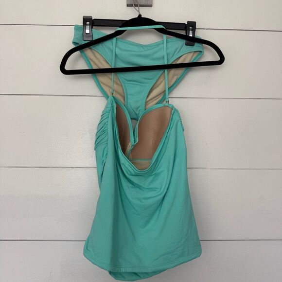 La Blanca Women’s 10 Mint Green Aqua 2 Piece Swim Set Tankini Bikini Bottom - Picture 2 of 8